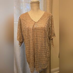 Sequin Beige Blouse